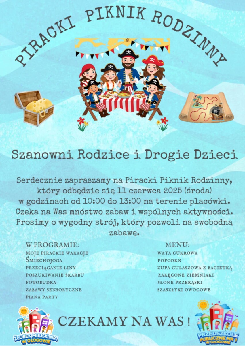Zaproszenie na piracki piknik rodzinny