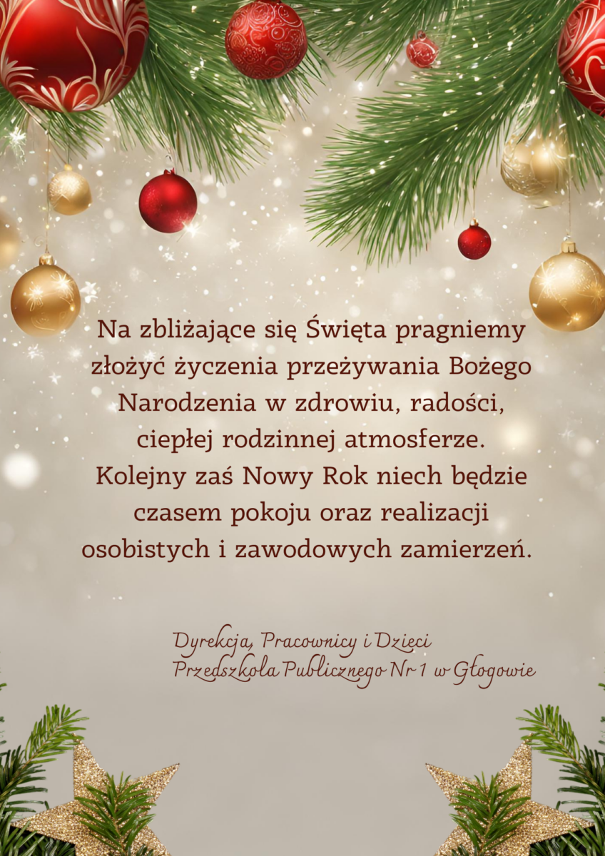 Życzenia Bożonarodzeniowe i Noworoczne